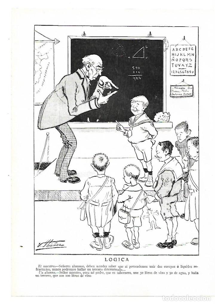 Colecionismo: A&Ntilde;O 1913 RECORTE PRENSA HUMOR DIBUJO YBA&Ntilde;EZ LOGICA