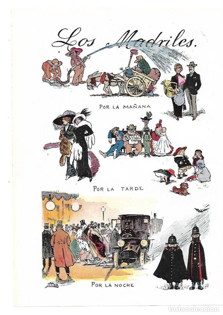 Coleccionismo: A&Ntilde;O 1913 RECORTE PRENSA DIBUJO A COLOR LOS MADRILES POR ATIZA MADRID TIPOS