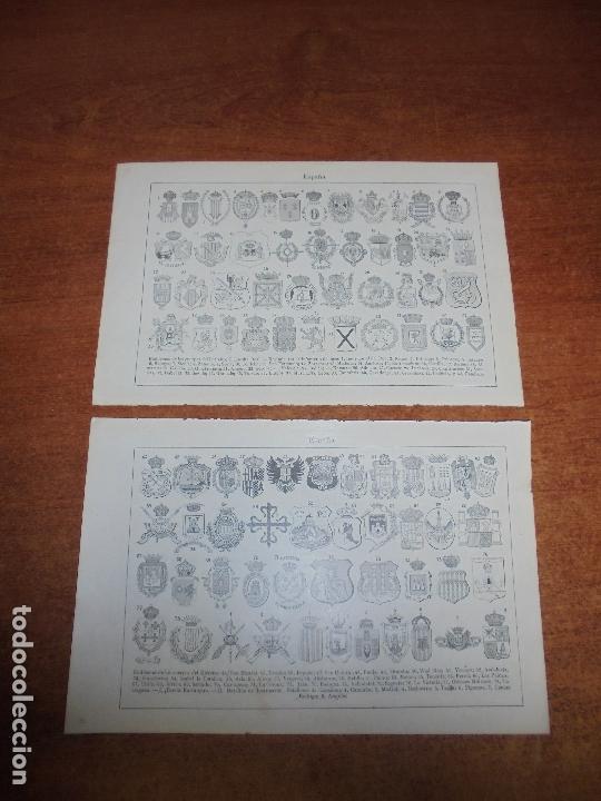 Coleccionismo: TRES L&Aacute;MINAS DE 1925. EMBLEMAS DE LOS CUERPOS DEL EJ&Eacute;RCITO.