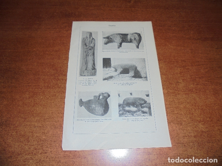 Coleccionismo: LAMINA 1925: ARQUEOLOG&Iacute;A GADERITANA. NUMANCIA. TORRALBA DE OROPESA. ALBACETE.