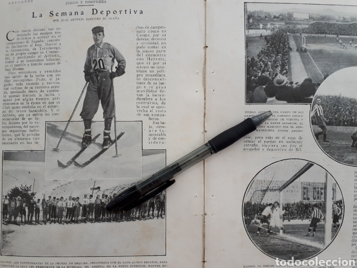 Coleccionismo: La Semana Deportiva (esqu&iacute;, f&uacute;tbol Madrid, Bilbao, Deportivo Logro&ntilde;o,Zaragoza y otros deportes) 1928