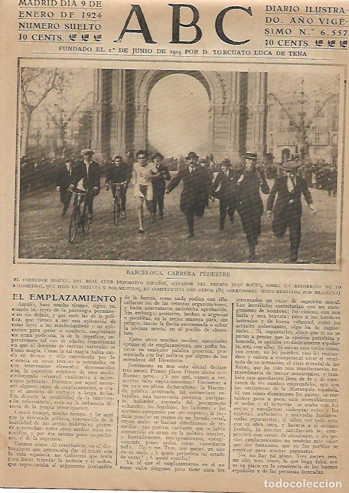 Colecionismo: A&Ntilde;O 1924 RECORTE PRENSA DEPORTES ATLETISMO CARRERA PEDESTRE JEAN BOIN GANADOR MIGUEL CLUB ESPA&Ntilde;OL