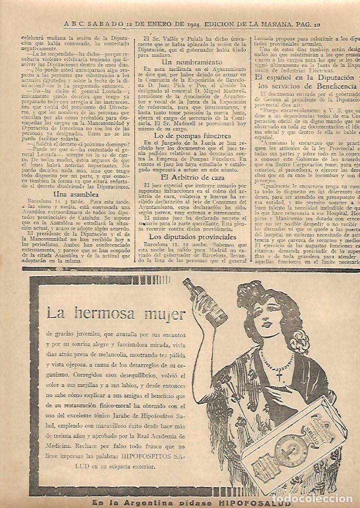 Coleccionismo: A&Ntilde;O 1924 RECORTE PRENSA PUBLICIDAD HIPOFOSFITOS SALUD HIPOFOSALUD