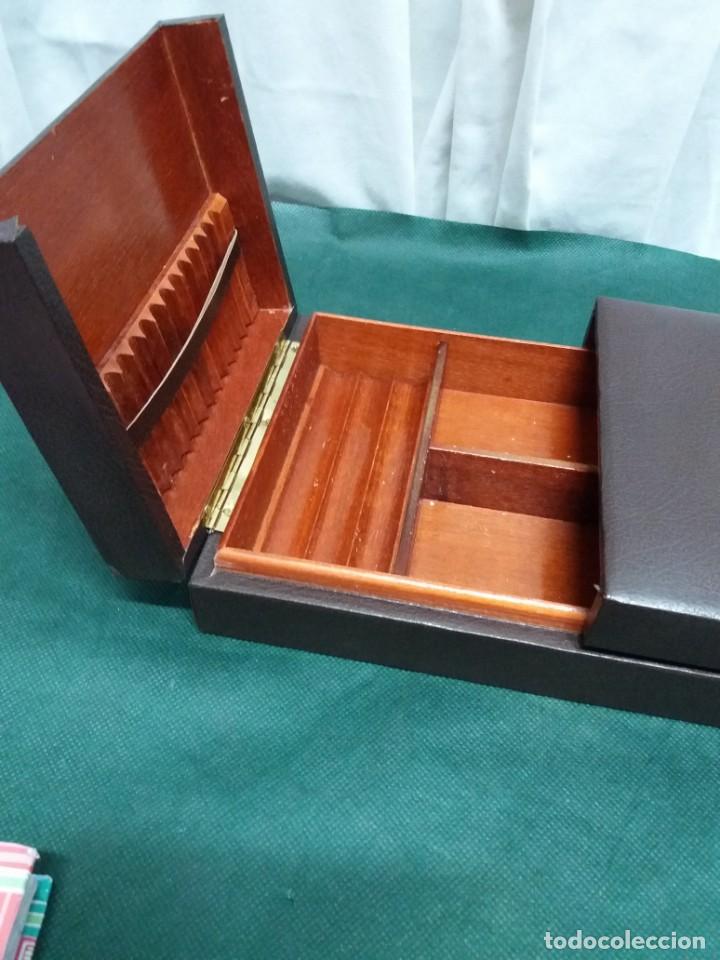 Coleccionismo: CIGARRERA PIEL Y MADERA - Foto 3