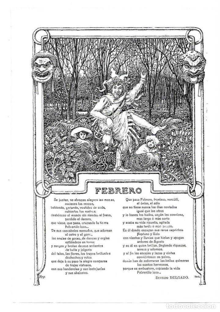 Colecionismo: A&Ntilde;O 1913 RECORTE PRENSA POESIA FEBRERO POR SINESIO DELGADO