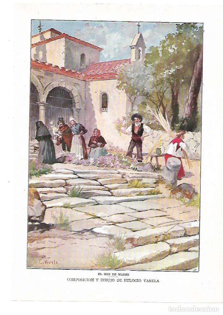 Collectionnisme: A&Ntilde;O 1913 RECORTE PRENSA PINTURA LAMINA DIBUJO COLOR EL MES DE MARZO POR EULOGIO VARELA