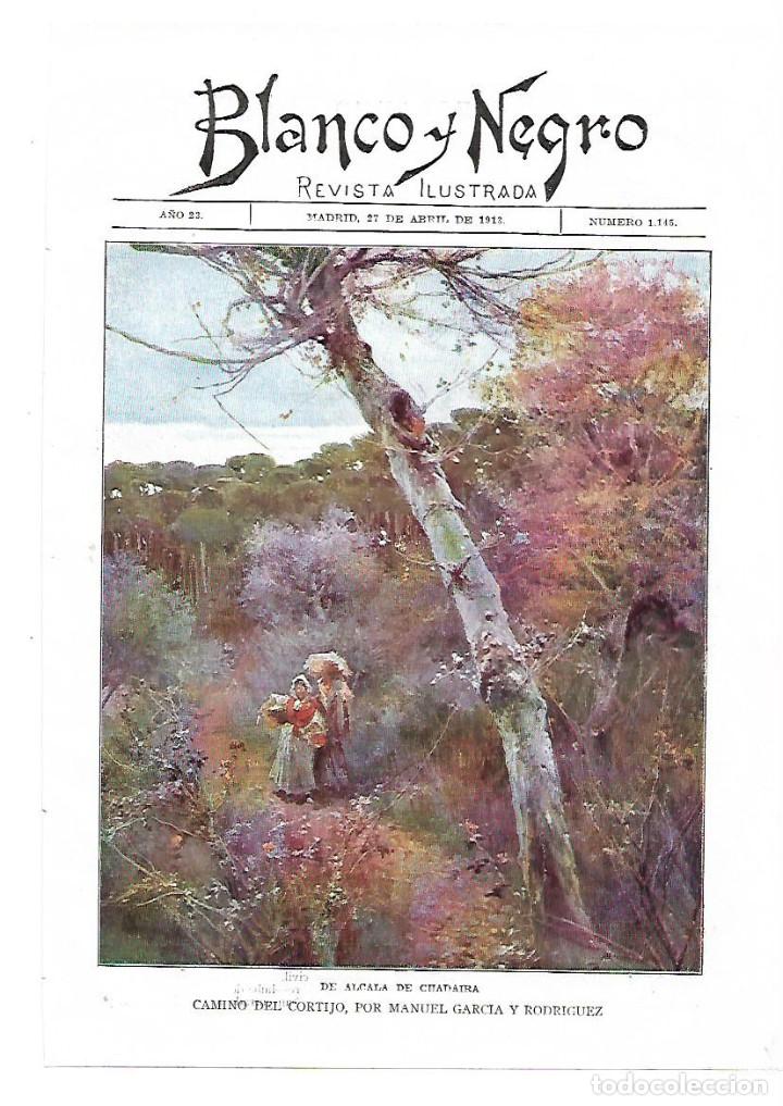 Sammelleidenschaft Papier: A&Ntilde;O 1913 RECORTE PRENSA DIBUJO A COLOR DE ALCALA DE GUADAIRA MANUEL GARCIA Y RODRIGUEZ