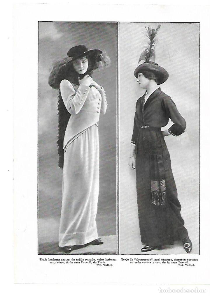 Collezionismo: A&Ntilde;O 1913 RECORTE PRENSA MODA MUJER TRAJE MODELOS DE LA CASA DRECOLL DE PARIS