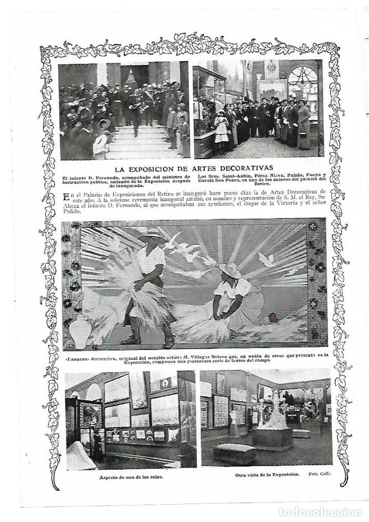 Colecionismo: A&Ntilde;O 1913 RECORTE PRENSA EXPOSICION ARTES DECORATIVAS FANNEAU VILLEGAS BRIEVA
