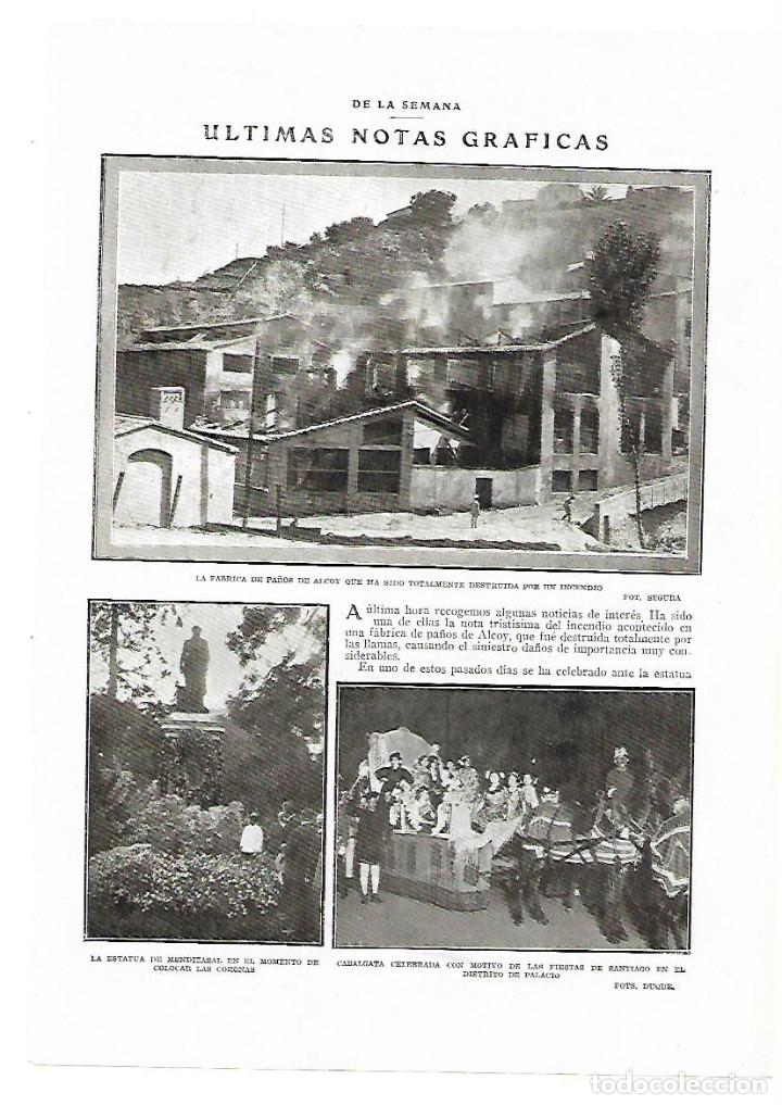 Collecting paper: A&Ntilde;O 1913 RECORTE PRENSA INCENDIO FABRICA DE PA&Ntilde;OS DE ALCOY ALCOI
