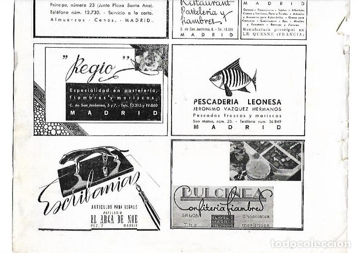 Sammelleidenschaft Papier: A&Ntilde;O 1939 PUBLICIDAD MADRID REGIO PESCADERIA LEONESA CONFITERIA DULCINEA ESCRIBANIAS EL ARCA DE NOE