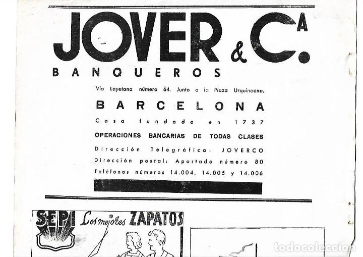 Coleccionismo: A&Ntilde;O 1939 RECORTE PRENSA PUBLICIDAD JOVER Y COMPA&Ntilde;IA BANQUEROS BANCO BANCA BARCELONA