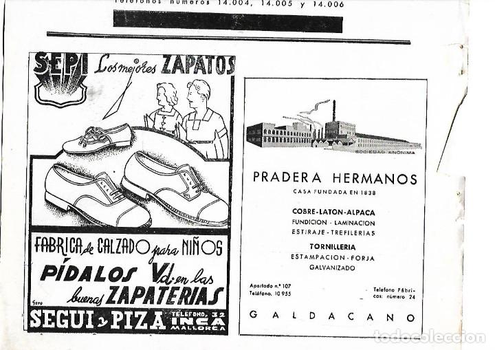 Collezionismo: A&Ntilde;O 1939 PUBLICIDAD SEPI ZAPATOS CALZADO SEGUI PIZA INCA MALLORCA PRADERA HERMANOS GALDACANO TALLER