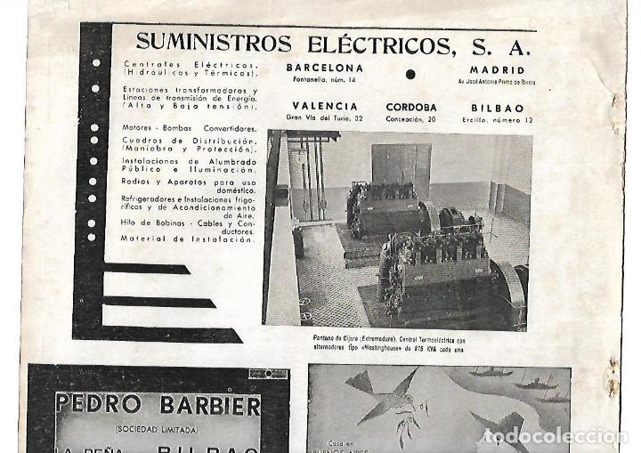 Coleccionismo: A&Ntilde;O 1939 RECORTE PRENSA PUBLICIDAD SUMINISTROS ELECTRICOS CENTRAL PANTANO CIJARA EXTREMADURA