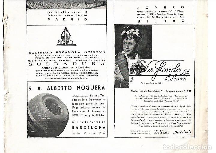 Collezionismo: A&Ntilde;O 1939 GUERRA CIVIL PUBLICIDAD LA FLORIDA EUGENIO SARRA BARCELONA SALUDO FRANQUISTA PELUQUERIA