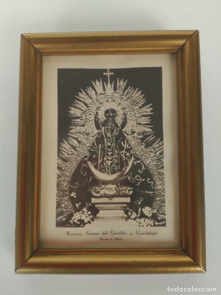 Coleccionismo: Cuadro Nuestra se&ntilde;ora del Gavellar y Guadalupe de &Uacute;beda 10x13,5cm