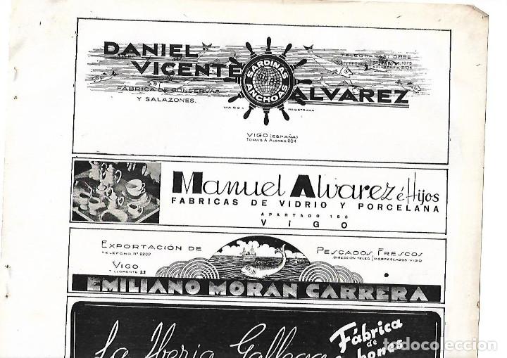 Collezionismo: A&Ntilde;O 1939 PUBLICIDAD VIGO CONSERVAS DANIEL VICENTE ALVAREZ VIDRIO PORCELANA MANUEL ALVAREZ