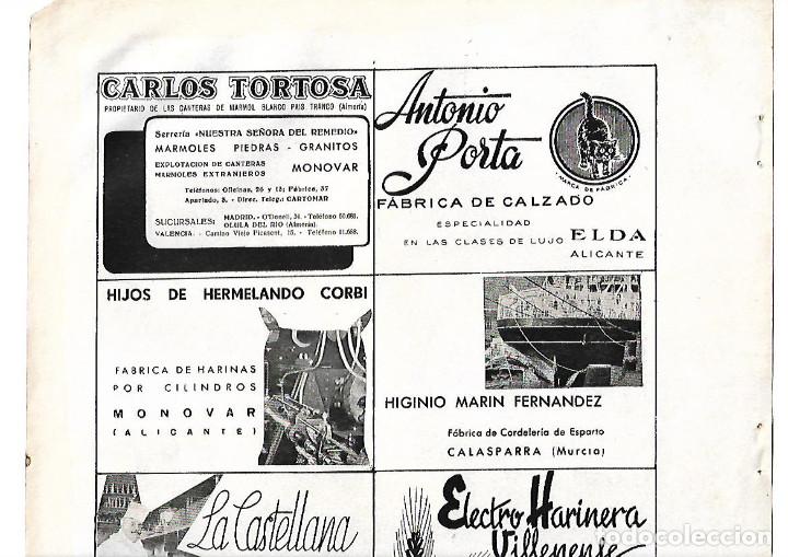 Coleccionismo: A&Ntilde;O 1939 PUBLICIDAD CARLOS TORTOSA MARMOL MONOVAR ANTONIO PORTA CALZADO ELDA ALICANTE