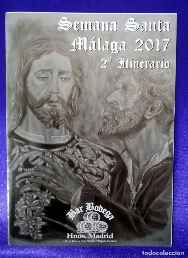 Coleccionismo: Semana Santa M&aacute;laga 2017. Itinerario / Programa de Mano. Bar Bodega - Foto 1