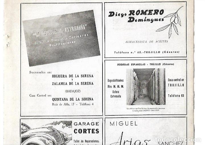 Collectionnisme: A&Ntilde;O 1939 PUBLICIDAD BODEGAS TRUJILLO JACINTO GALLEGO GARAGE CORTES MIGUEL ARIAS SANCHEZ LA CUMBRE