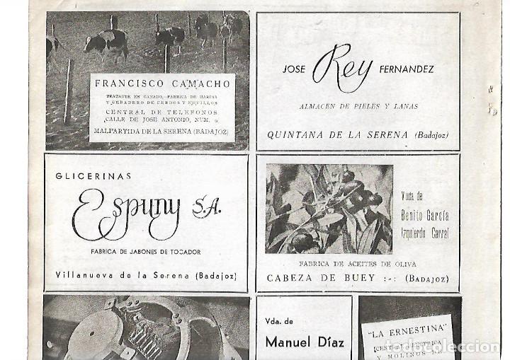 Coleccionismo: A&Ntilde;O 1939 PUBLICIDAD FRANCISCO CAMACHO MALPARTIDA DE LA SERENA JOSE REY FERNANDEZ QUINTANA PIELES
