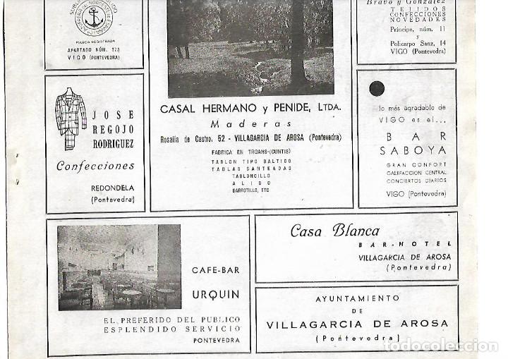 Coleccionismo: A&Ntilde;O 1939 PUBLICIDAD JOSE REGOJO RODRIGUEZ CONFECCIONES REDONDELA CAFE BAR URQUIN PONTEVEDRA