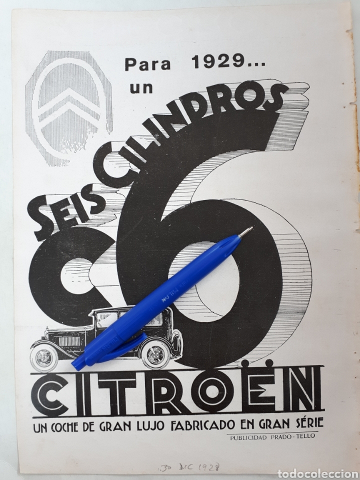 Coleccionismo: CITRO&Euml;N. Seis cilindros. Para un 1929...