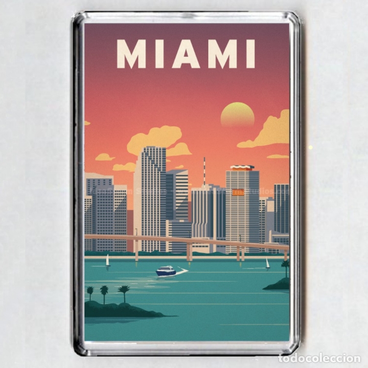 Coleccionismo: IMAN acr&iacute;lico NEVERA - MIAMI - Foto 1