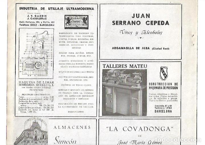 Collectionnisme: A&Ntilde;O 1939 PUBLICIDAD INDUSTRIA DE UTILLAJE ULTRAMODERNA GAZDIK CASULLERAS BCNA