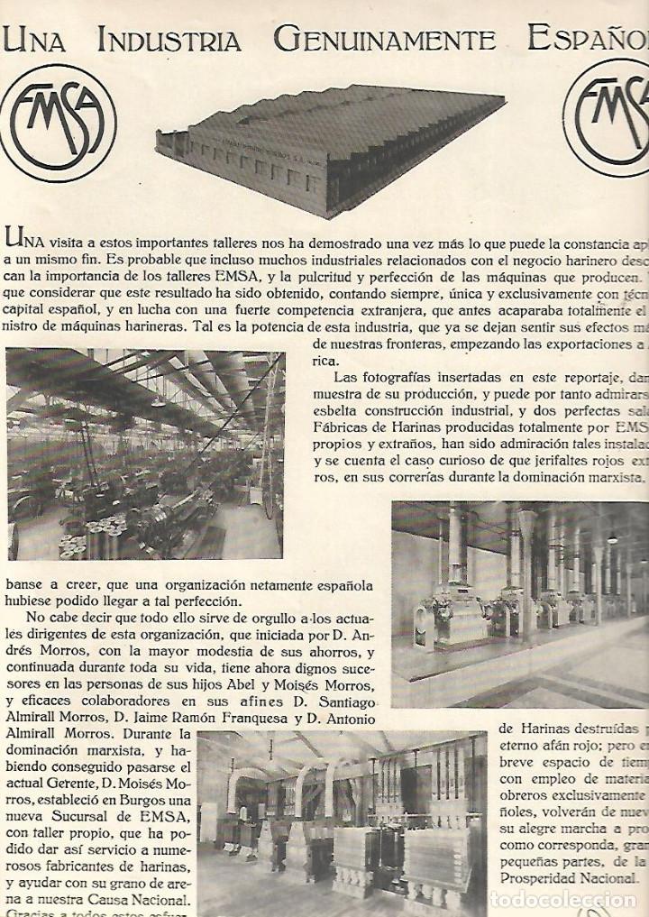 Collectionnisme: A&Ntilde;O 1939 PUBLICIDAD EMSA INDUSTRIA GENUINAMENTE ESPA&Ntilde;OLA INDUSTRIA HARINERA HARINA