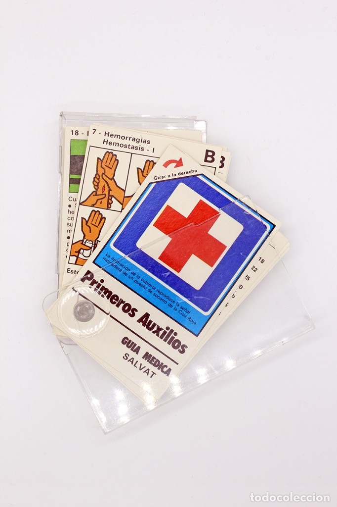 Collecting: Fichas de Primeros Auxilios. Gu&iacute;a M&eacute;dica Salvat. Maxim AB Suecia. 39 fichas de cart&oacute;n de doble cara