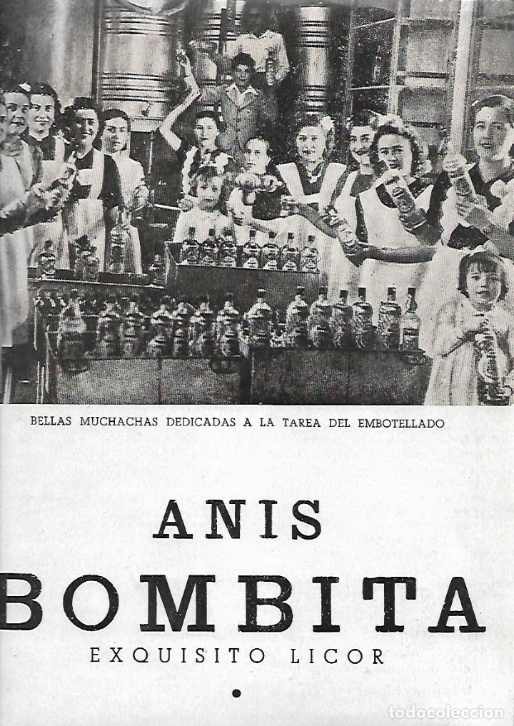 Coleccionismo: A&Ntilde;O 1942 RECORTE PRENSA PUBLICIDAD BEBIDAS ANIS BOMBITA RUTE CORDOBA LICOR