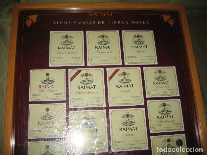 Coleccionismo: CUADRO CON ETIQUETAS DE VINOS Y CAVAS - Foto 2