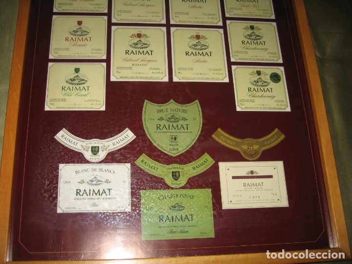 Coleccionismo: CUADRO CON ETIQUETAS DE VINOS Y CAVAS - Foto 3