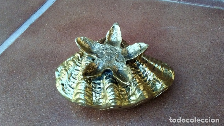 Coleccionismo: JOYERO CON FORMA DE OSTRA EN BRONCE - Foto 5