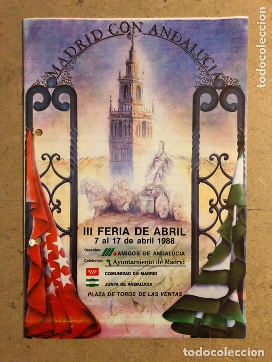 Coleccionismo: PROGRAMA III FERIA DE ABRIL DE MADRID (1988). 14 P&Aacute;GINAS.