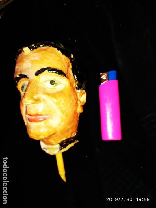 Coleccionismo: CURIOSA CABEZA BUSTO CABALLERO PERSONAJE PIEDRA? BARRO? SANTO? RARA