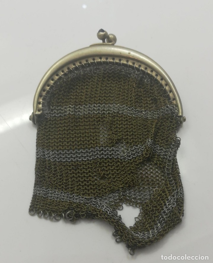 Coleccionismo: MONEDERO ANTIGUO DE MAYA DE ALPACA MEDIDAS: 6 X 8 PARA RESTAURAR