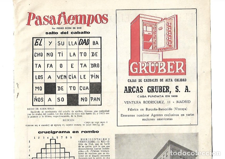 Collectionnisme: A&Ntilde;O 1959 PUBLICIDAD ARCAS GRUBER MADRID ACEITES COCHS REUS