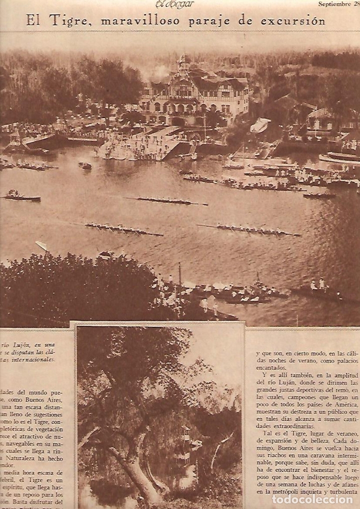 Colecionismo: A&Ntilde;O 1934 RECORTE PRENSA ARGENTINA EL TIGRE MARAVILLOSO PARAJE DE EXCURSION