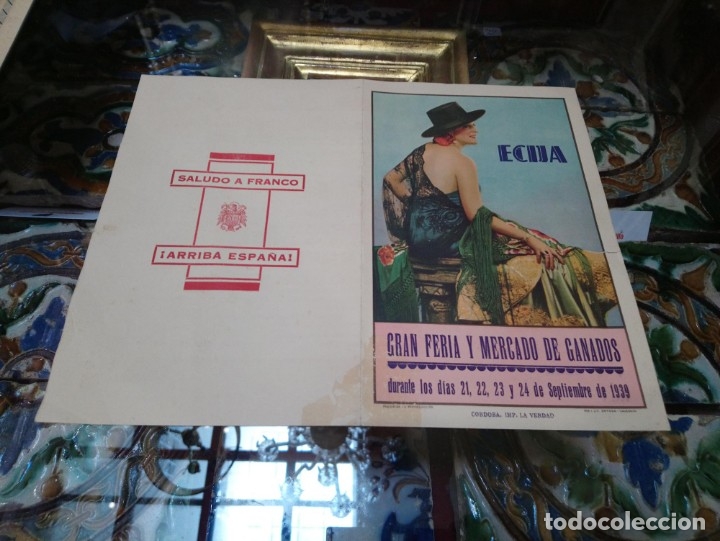 Coleccionismo: 1939 Programa Gran Feria y Mercado de Ganados Ecija Corridas Toros Partidos Futbol Coche Ciclismo