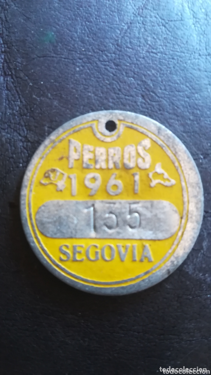 Coleccionismo: Antigua placa, identificaci&oacute;n de perros, Ayuntamiento de Segovia