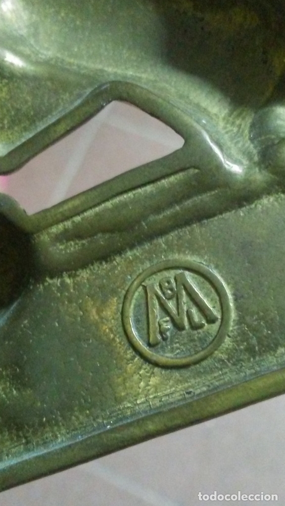 Coleccionismo: PORTAL&Aacute;PICES DE MICKEY MOUSE ANTIGUO DE BRONCE - Foto 8