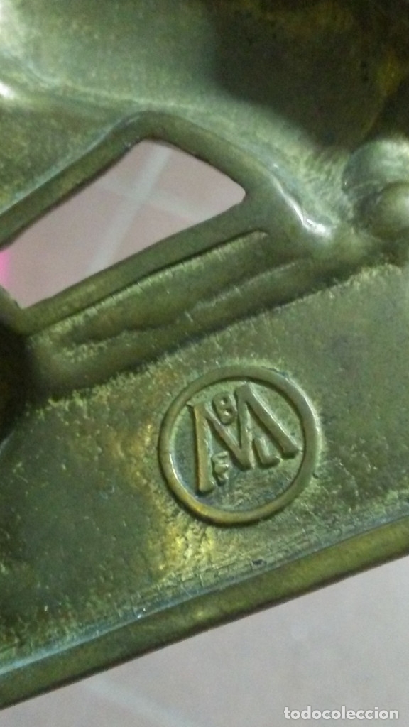 Coleccionismo: PORTAL&Aacute;PICES DE MICKEY MOUSE ANTIGUO DE BRONCE - Foto 9