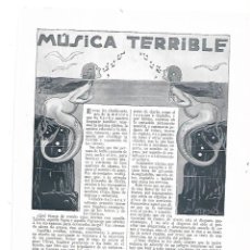 Coleccionismo: AÑO 1913 RECORTE PRENSA RELATO CORTO MUSICA TERRIBLE CARLOS LUIS DE CUENCA DIBUJO SILENO ILUSTRACION