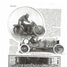 Coleccionismo: AÑO 1913 RECORTE PRENSA AUTOMOVILISMO MOTOCICLISMO GRAN PREMIO DE FRANCIA BABLOT WANDHOURE 