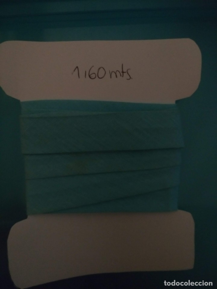 Collectionnisme: CINTA BI&Eacute;S AZUL TURQUESA 2 CMS ANCHO (1,60 MTS)