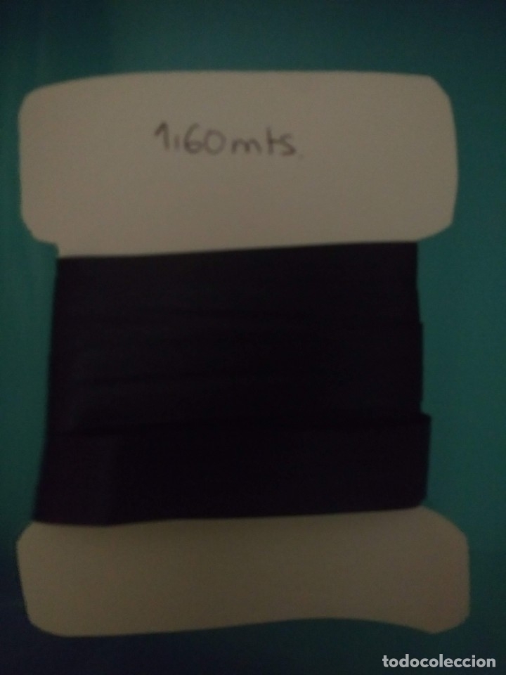 Collectionnisme: CINTA BI&Eacute;S RASO AZUL MARINO 2 CMS ANCHO (1,60 MTS)