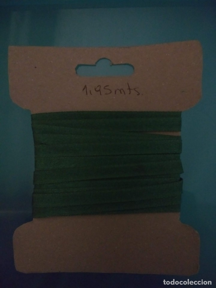 Collectionnisme: CINTA RASO VERDE OSCURO 0,5 CMS. ANCHO (1,95 MTS)