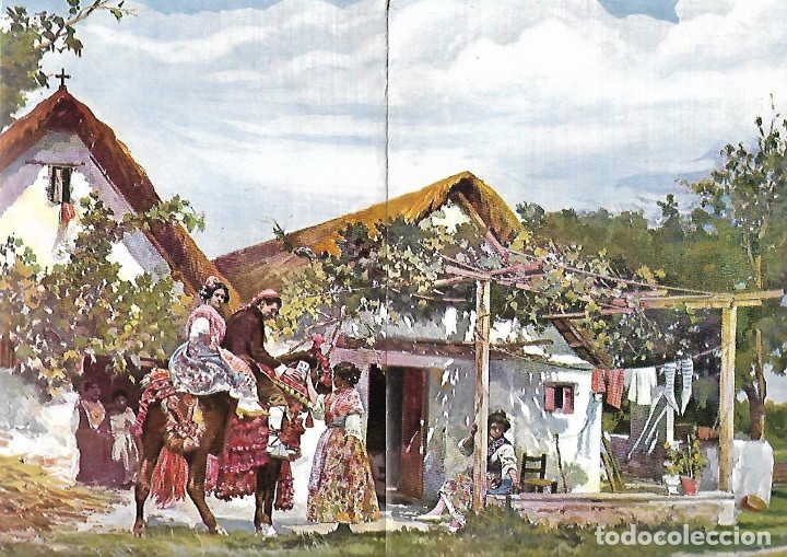 Collezionismo: A&Ntilde;O 1913 RECORTE PRENSA PINTURA DIBUJO REPRODUCCION VALENCIA BARRACA TRAJES TIPICOS HUERTA VALENCIAN